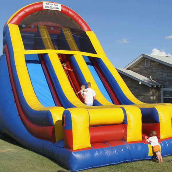 Dual inflatable slide