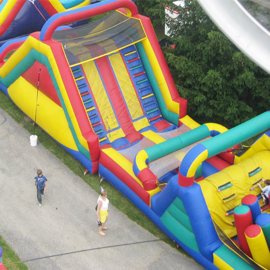 Giant inflatable obstacle course