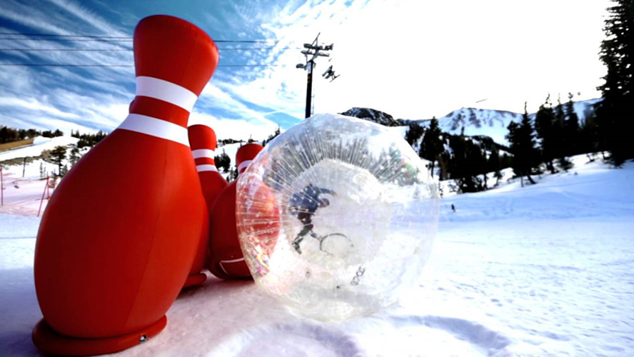 Snow bowling zorb ball