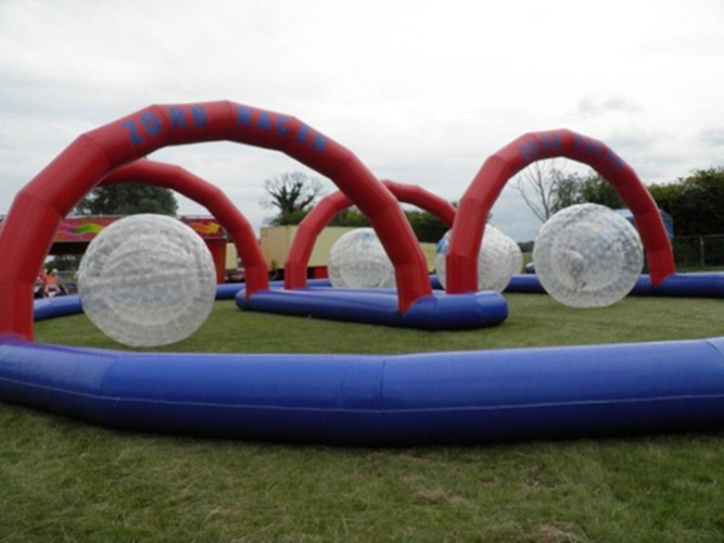 Inflatable zorb ball track