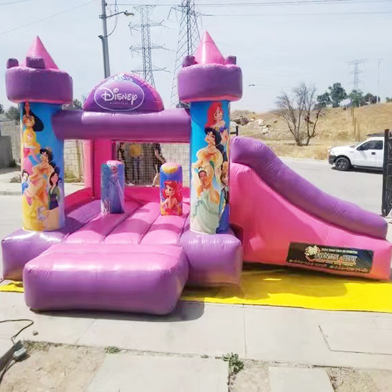 Inflatable bounce/jumper with slide