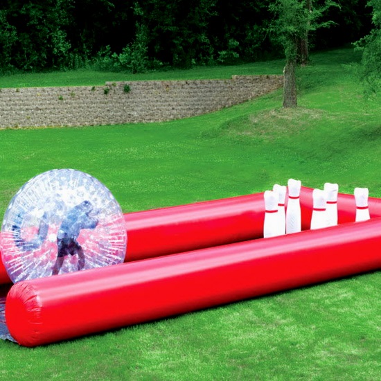 Inflatable bowling ball game